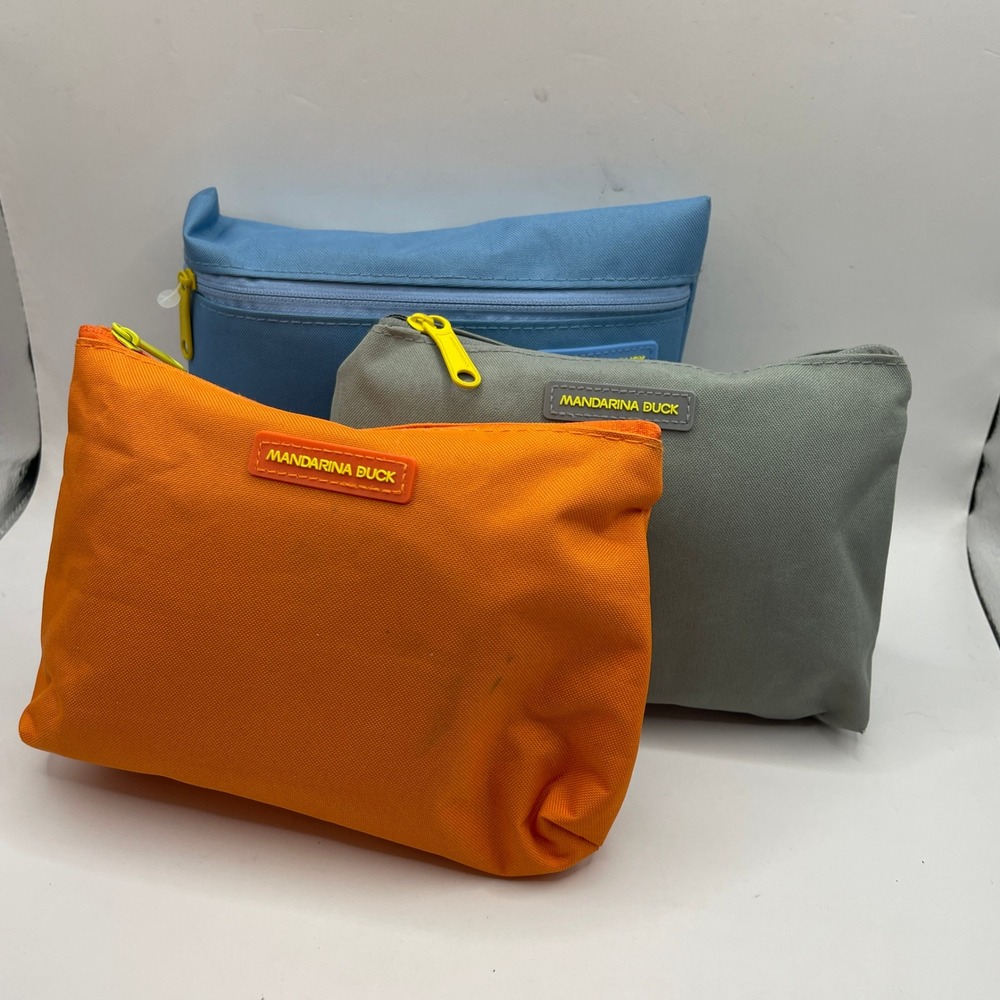 Mandarina Duck Turkish Airlines Amenity Pouch Set Unused 3pc Travel Bag